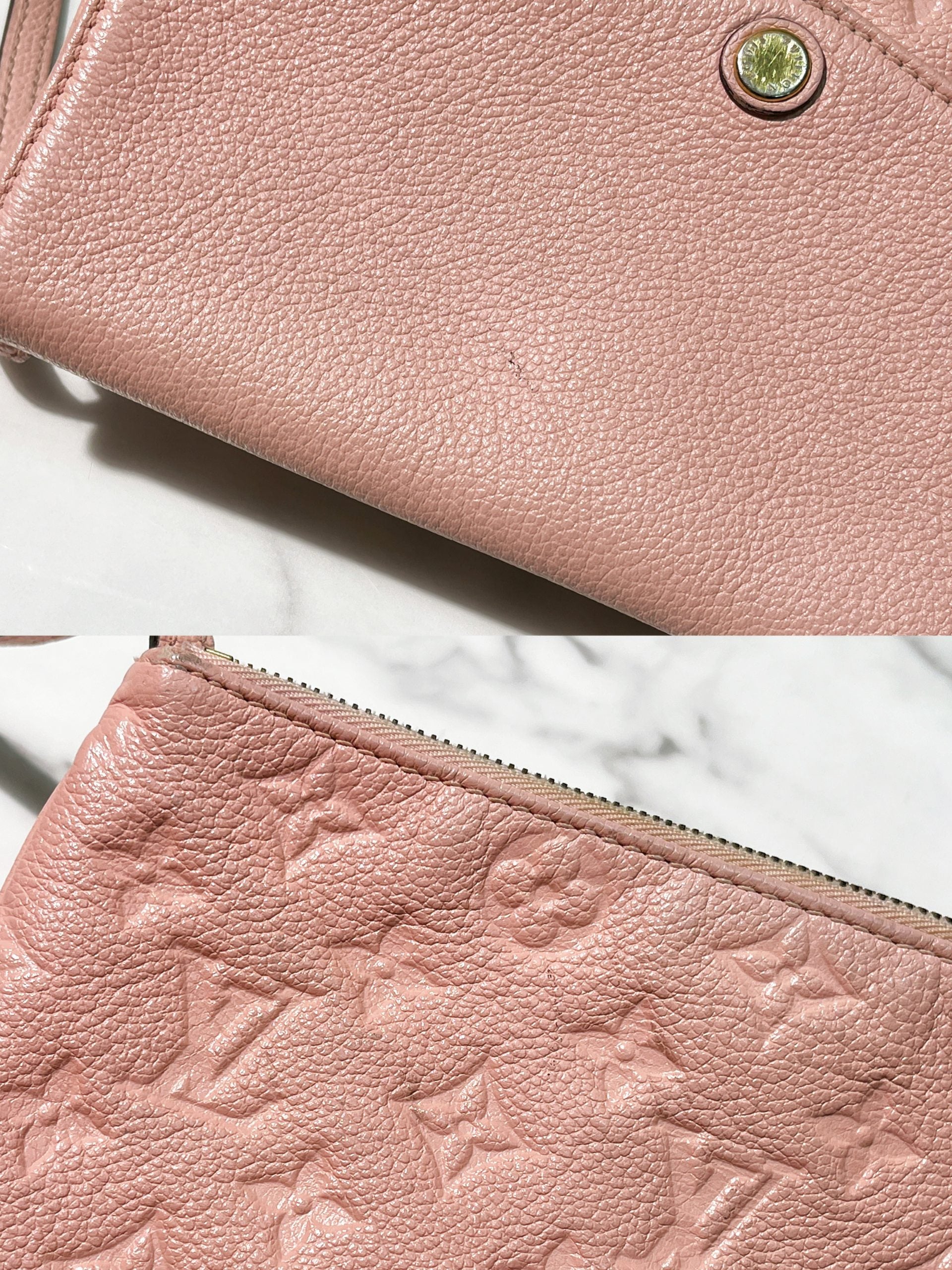 LV TWICE ENVELOPE BAG, Pink/Gold