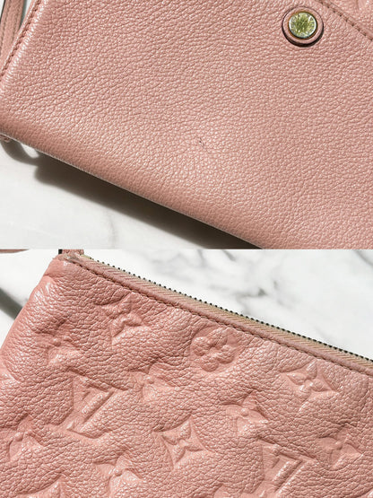 LV TWICE ENVELOPE BAG, Pink/Gold