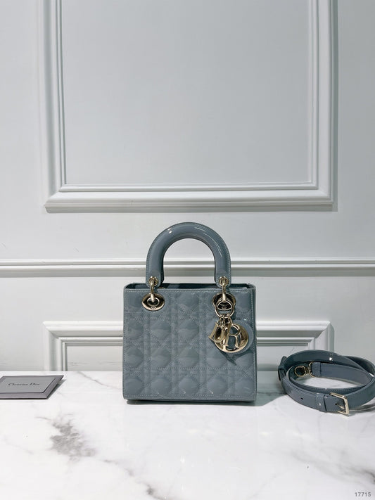 DIOR SMALL LADY DIOR, Blue/Gold