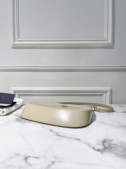 PRADA CLEO SHOULDER BAG, White/Silver