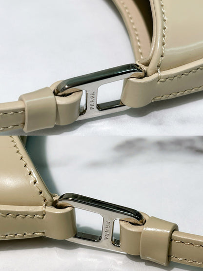 PRADA CLEO SHOULDER BAG, White/Silver