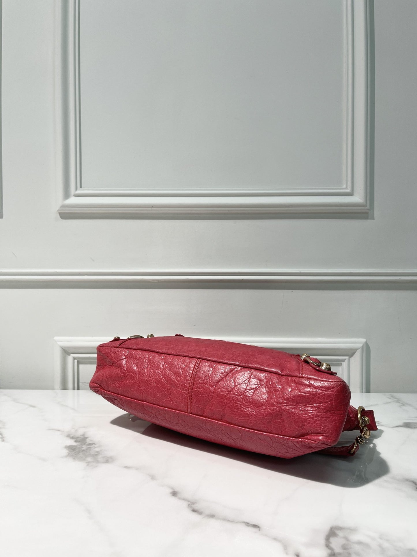 BALENCIAGA CITY BAG, Red/Gold