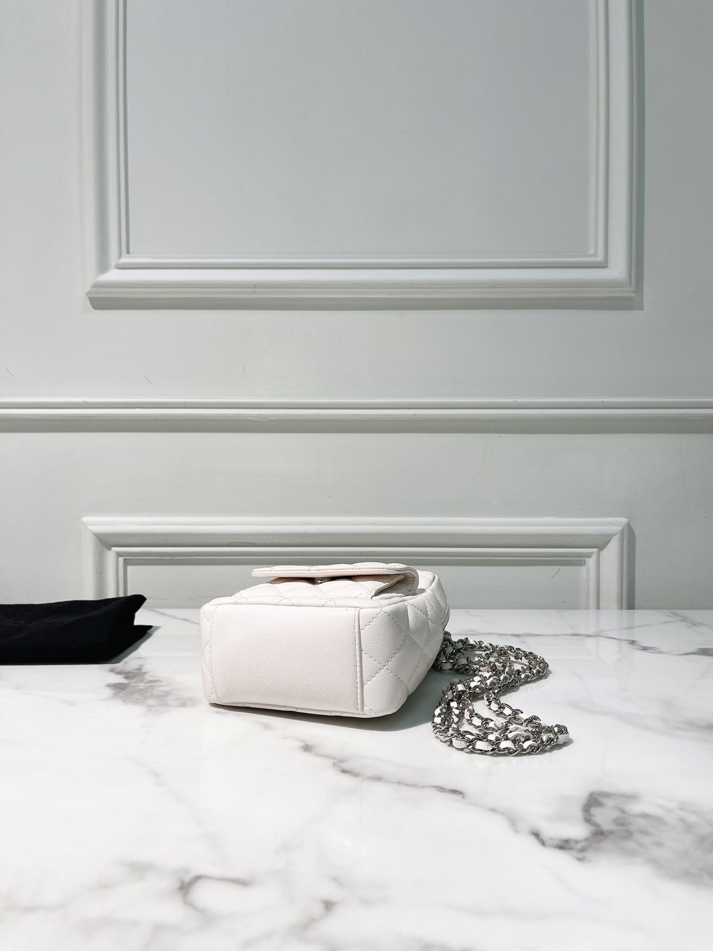 CHANEL 24C MINI BACKPACK, White/Gold