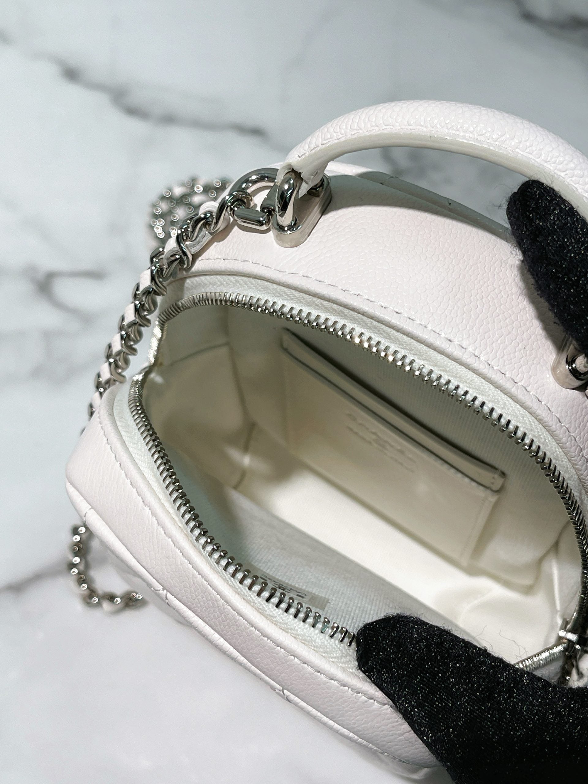 CHANEL 24C MINI BACKPACK, White/Gold