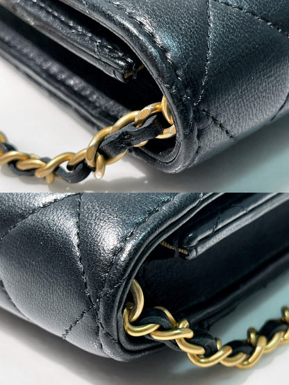 CHANEL PHONE BAG, Black/Gold