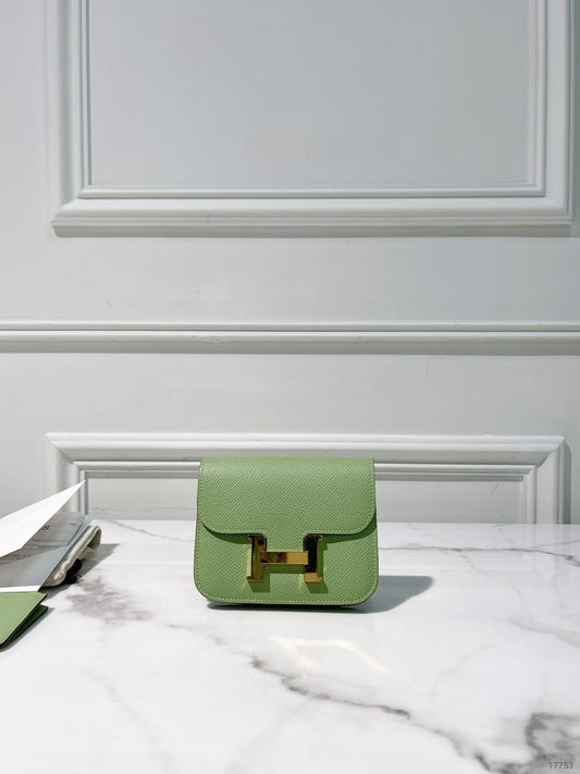 HERMES CONSTANCE SLIM, Vert Criquet/Gold