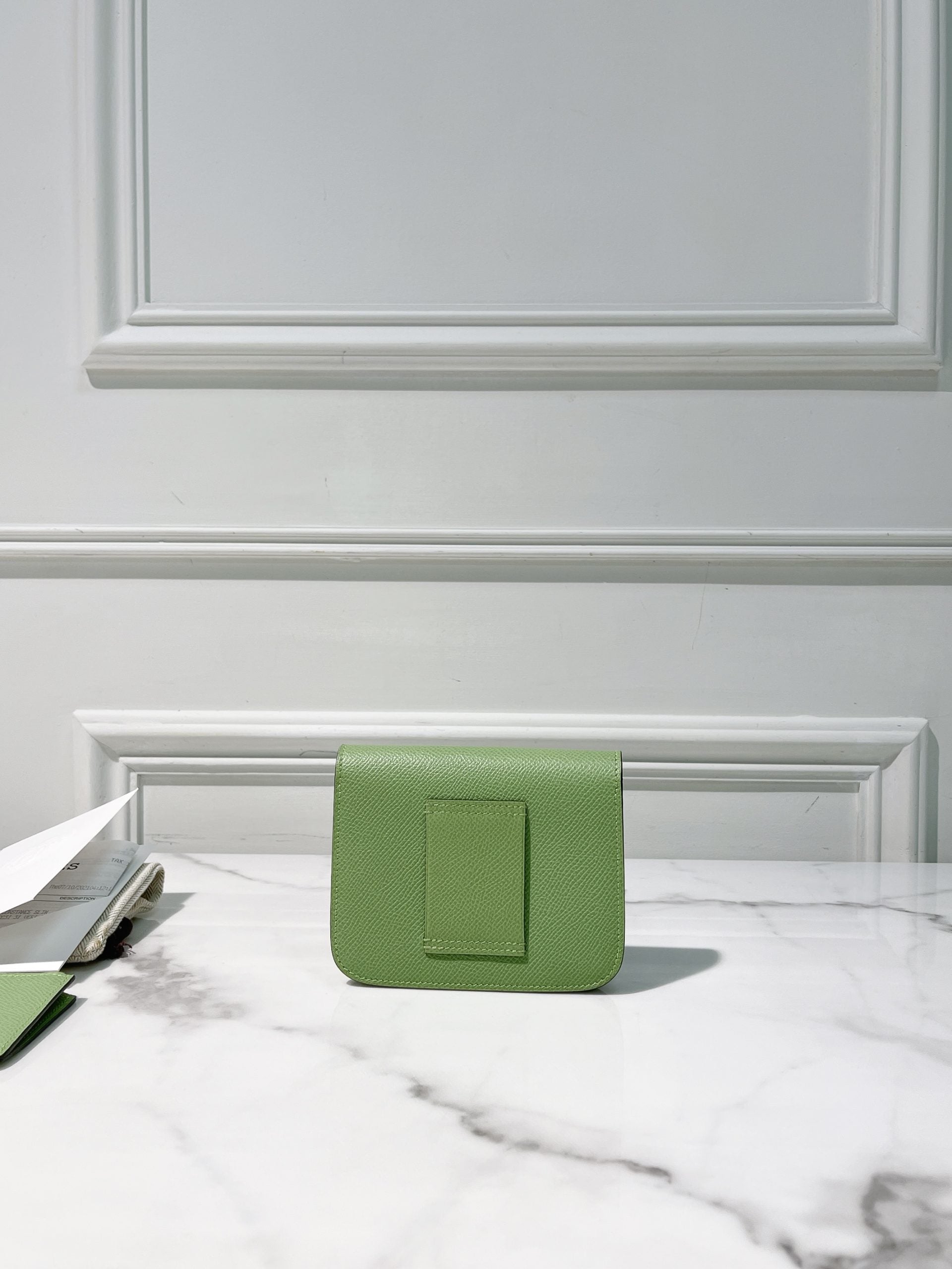 HERMES CONSTANCE SLIM, Vert Criquet/Gold