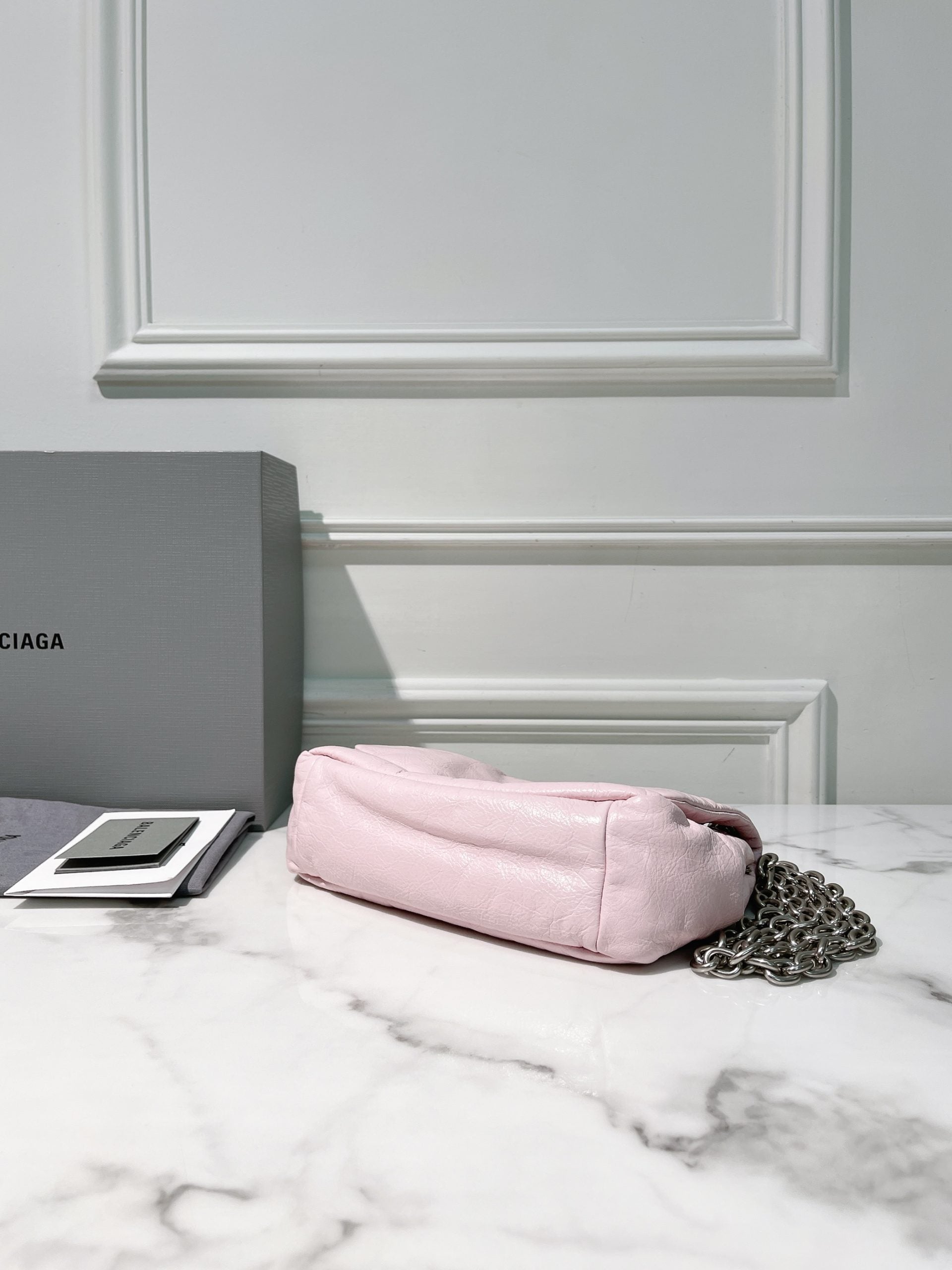 BALENCIAGA MONACO MINI, Pink/Silver