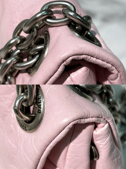 BALENCIAGA MONACO MINI, Pink/Silver