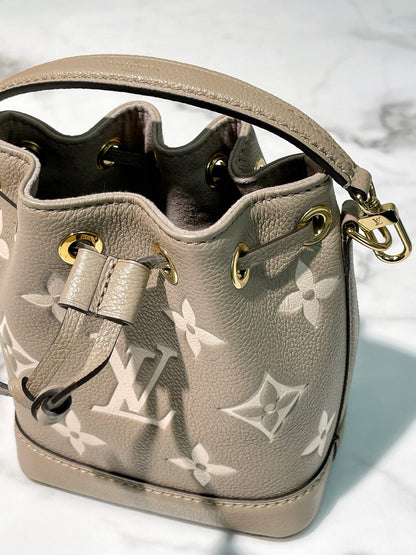 LV NANO NOE, Tourterelle Gray/Cream