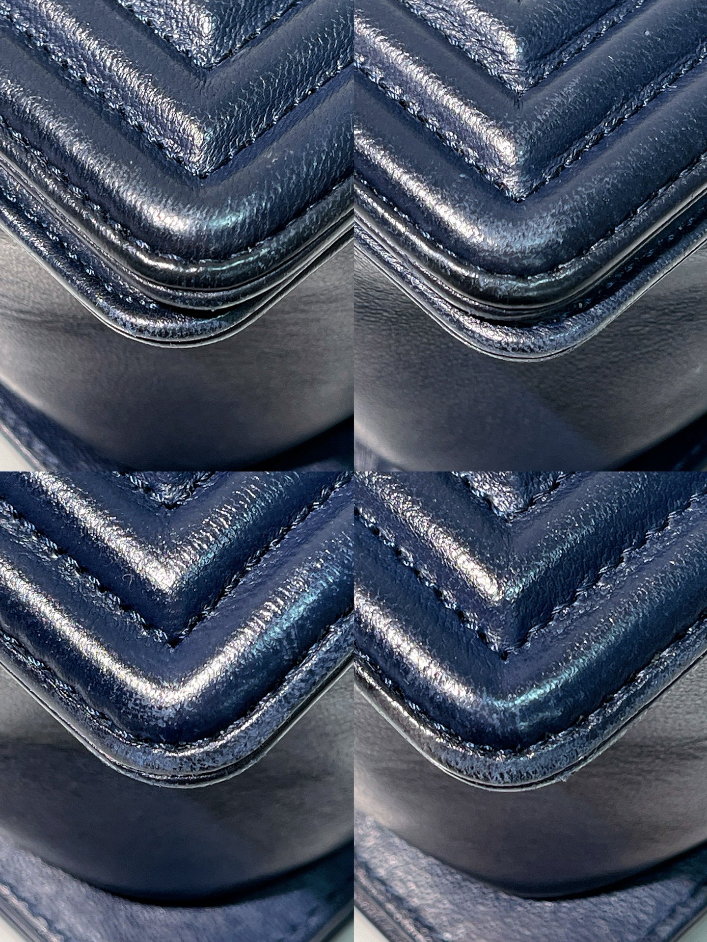 CHANEL LARGE BOY HANDBAG, Navy/Gold