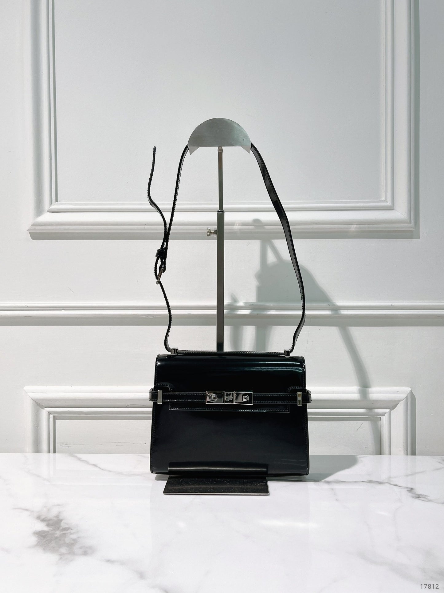 YSL MINI MANHATTAN, Black/Silver