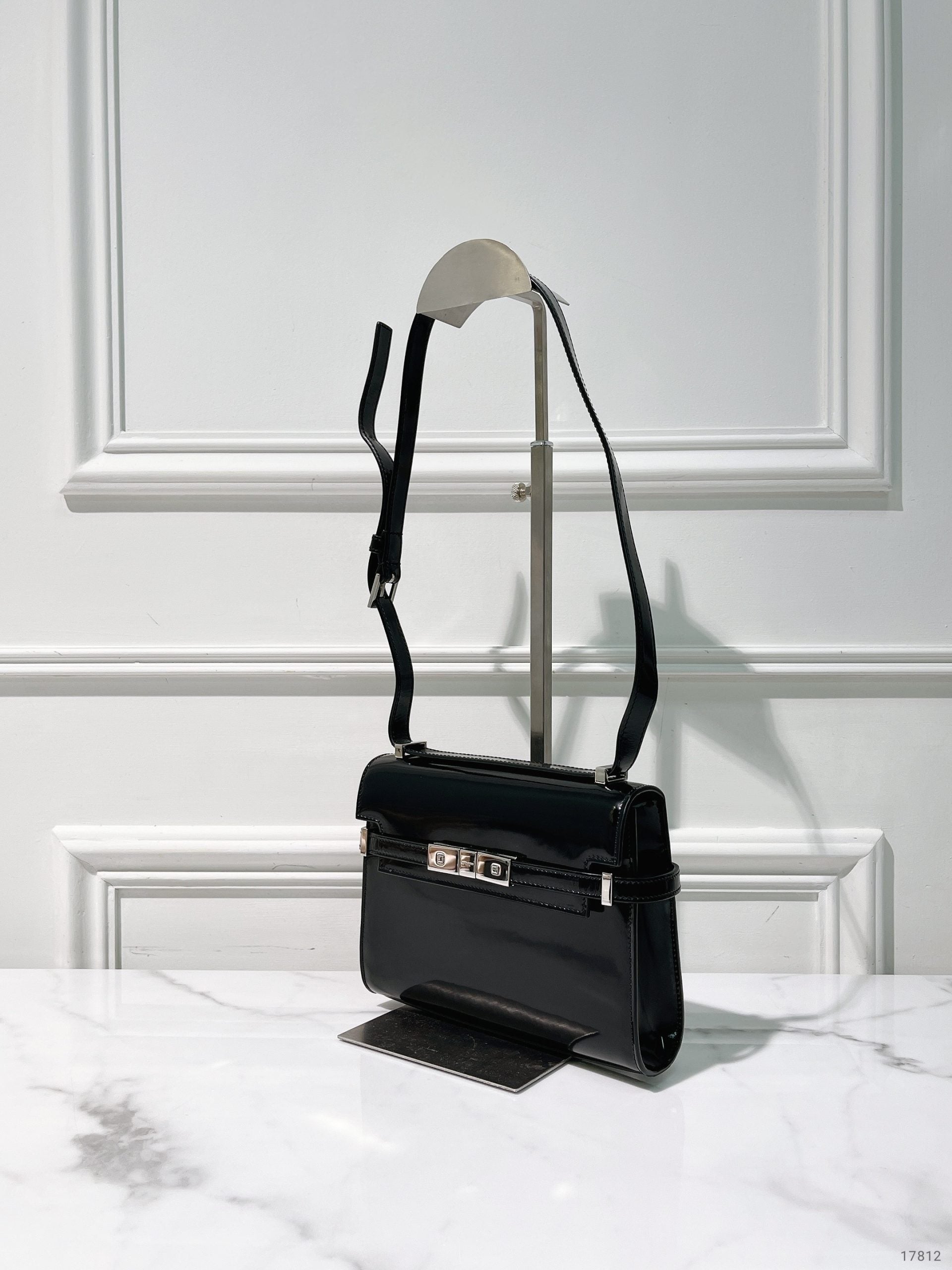 YSL MINI MANHATTAN, Black/Silver