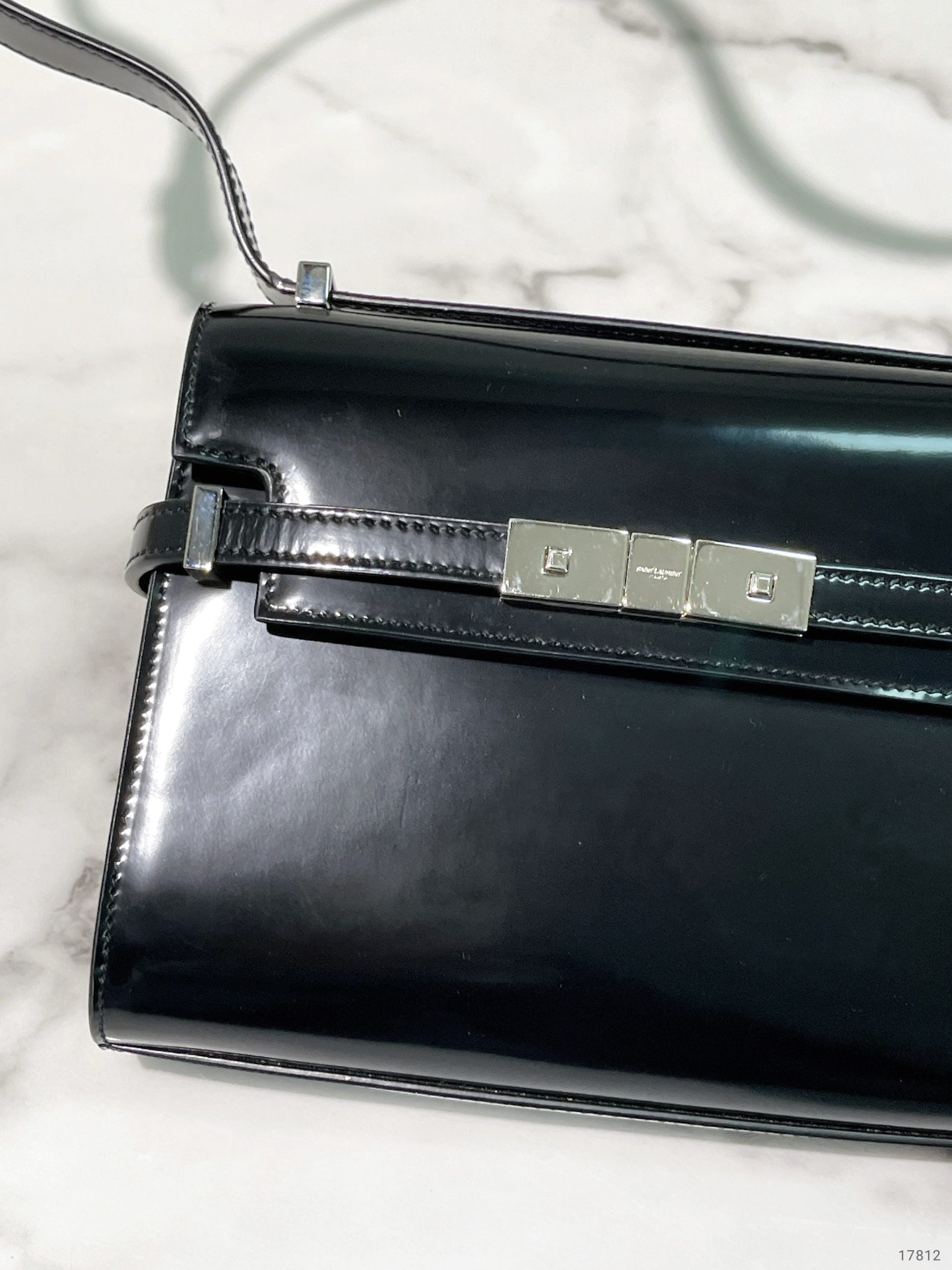 YSL MINI MANHATTAN, Black/Silver