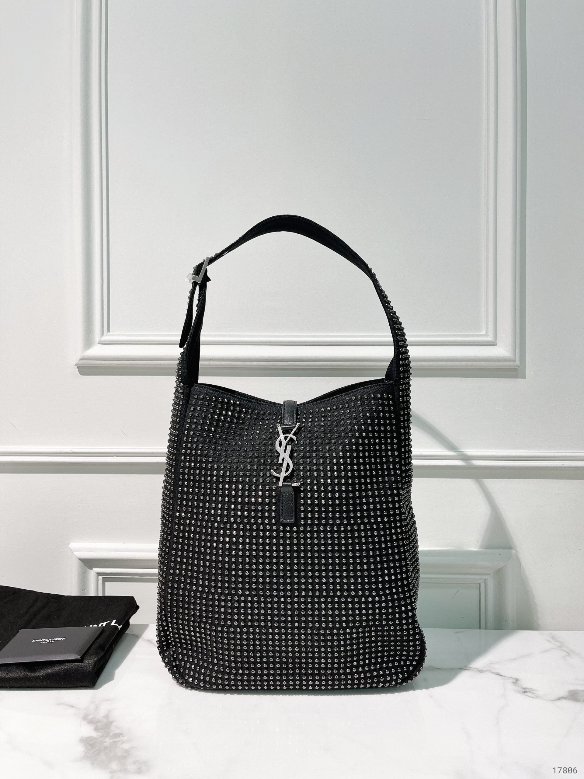 YSL LE 5A7 HOBO BAG, Black