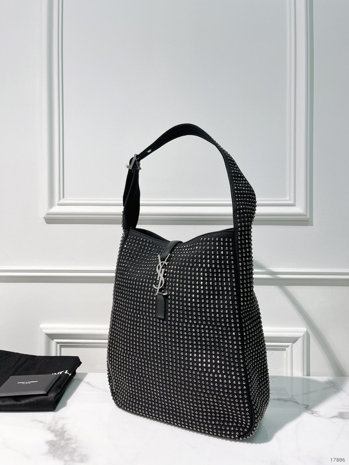 YSL LE 5A7 HOBO BAG, Black