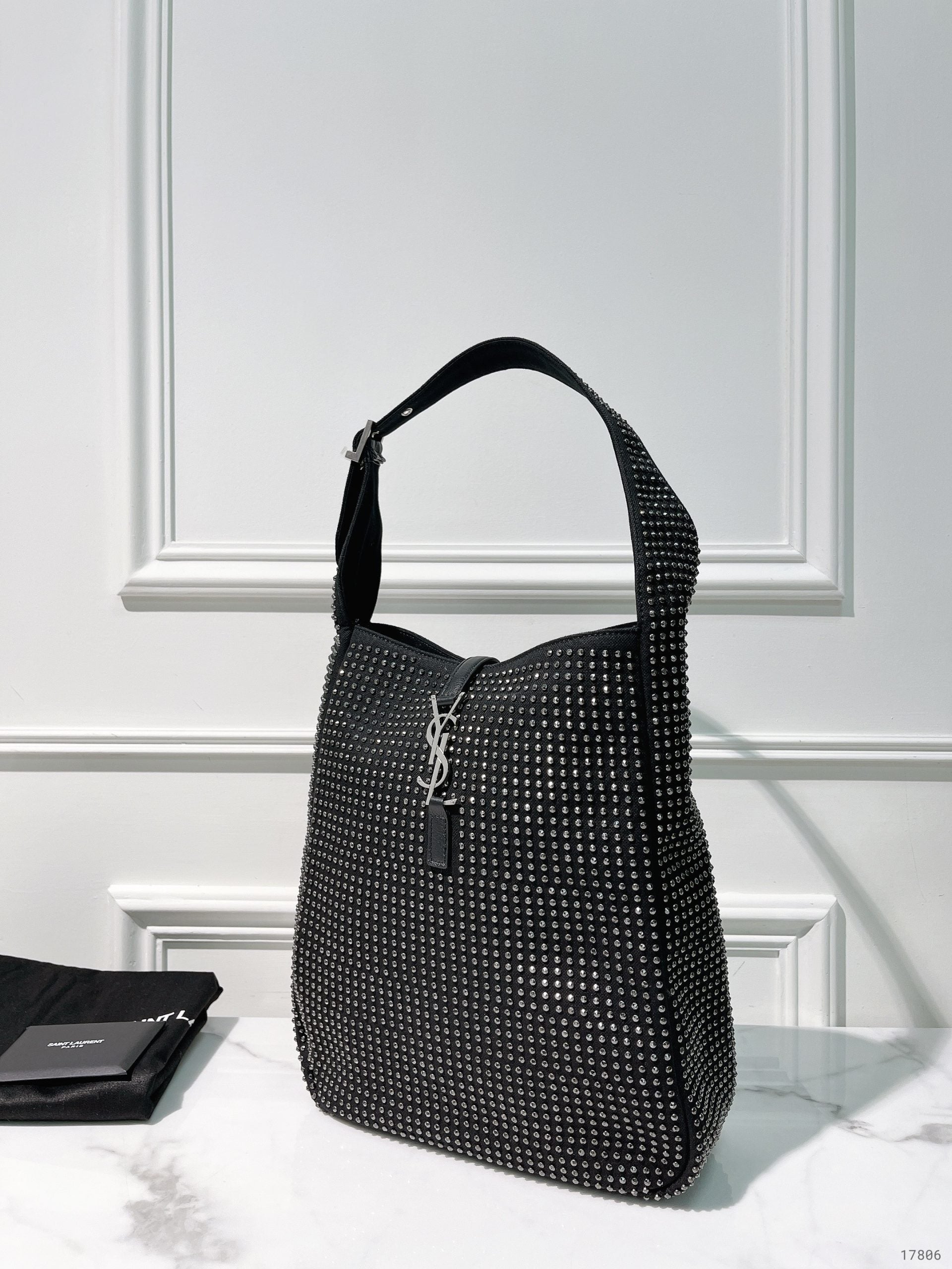 YSL LE 5A7 HOBO BAG, Black