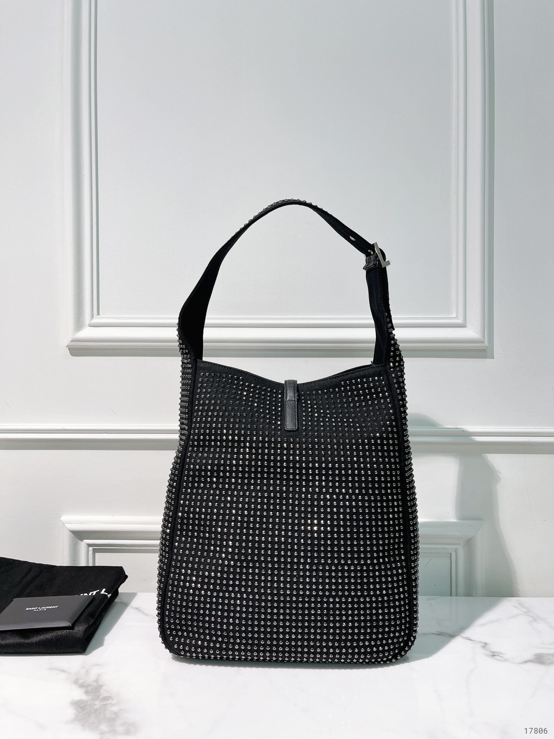 YSL LE 5A7 HOBO BAG, Black