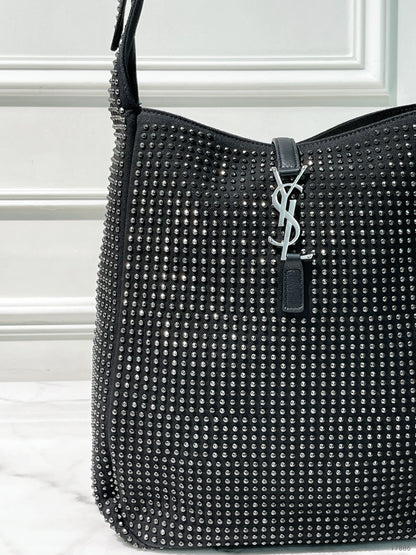 YSL LE 5A7 HOBO BAG, Black