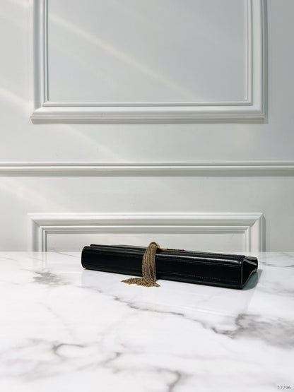 YSL HAND POUCH, Black/Gold