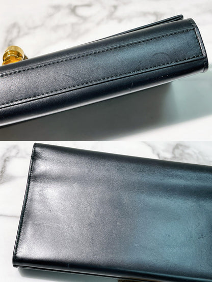 YSL HAND POUCH, Black/Gold