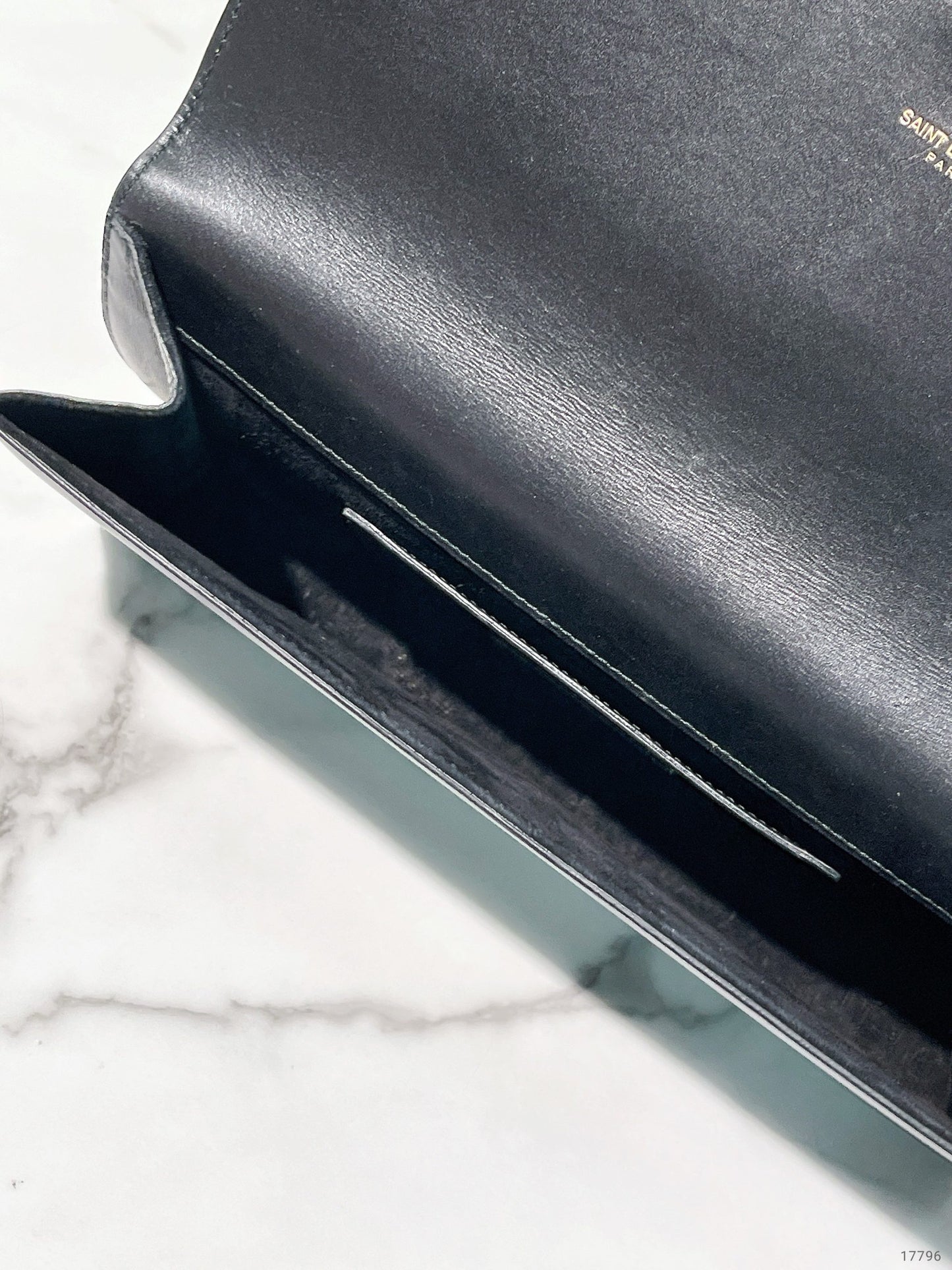 YSL HAND POUCH, Black/Gold