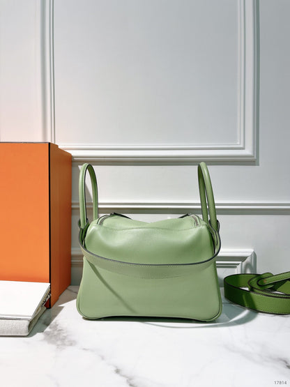 HERMES LINDY 26, Vert Criquet/Silver