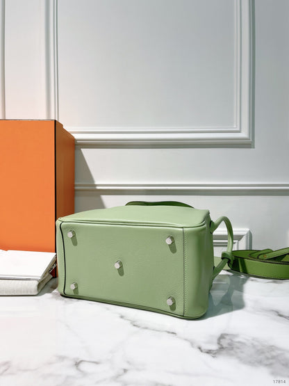 HERMES LINDY 26, Vert Criquet/Silver