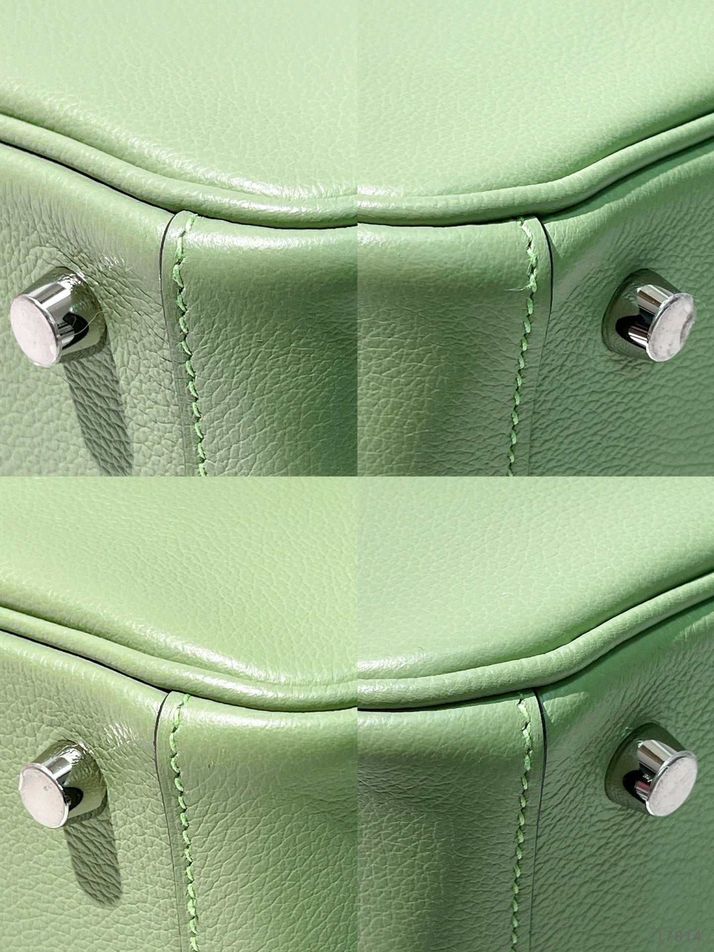 HERMES LINDY 26, Vert Criquet/Silver