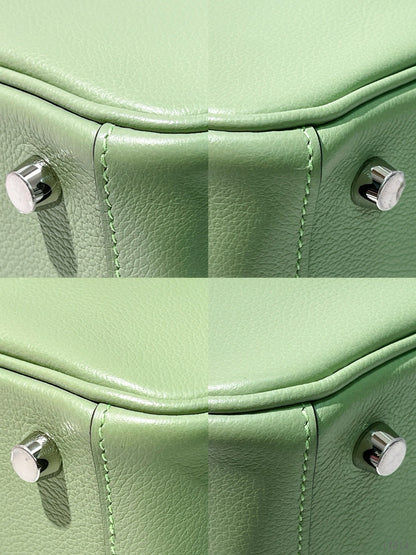 HERMES LINDY 26, Vert Criquet/Silver