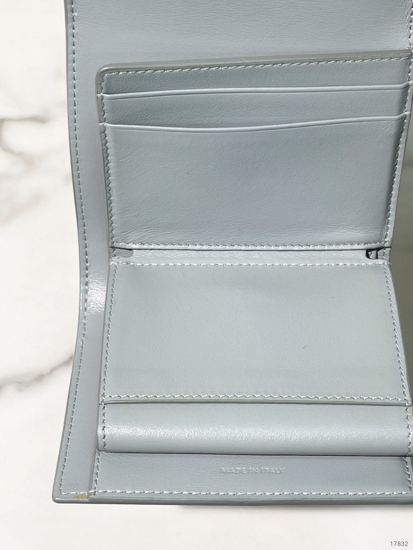 CELINE SMALL FLAP WALLET, Blue/Gold