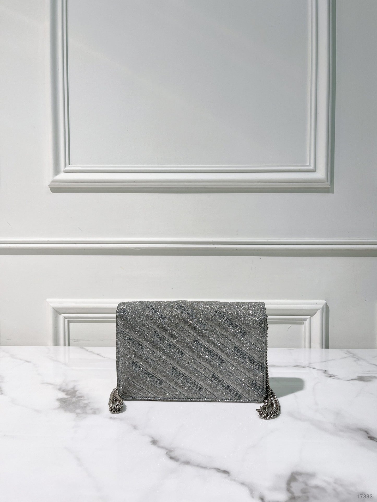 BALENCIAGA BB WOC, Sliver