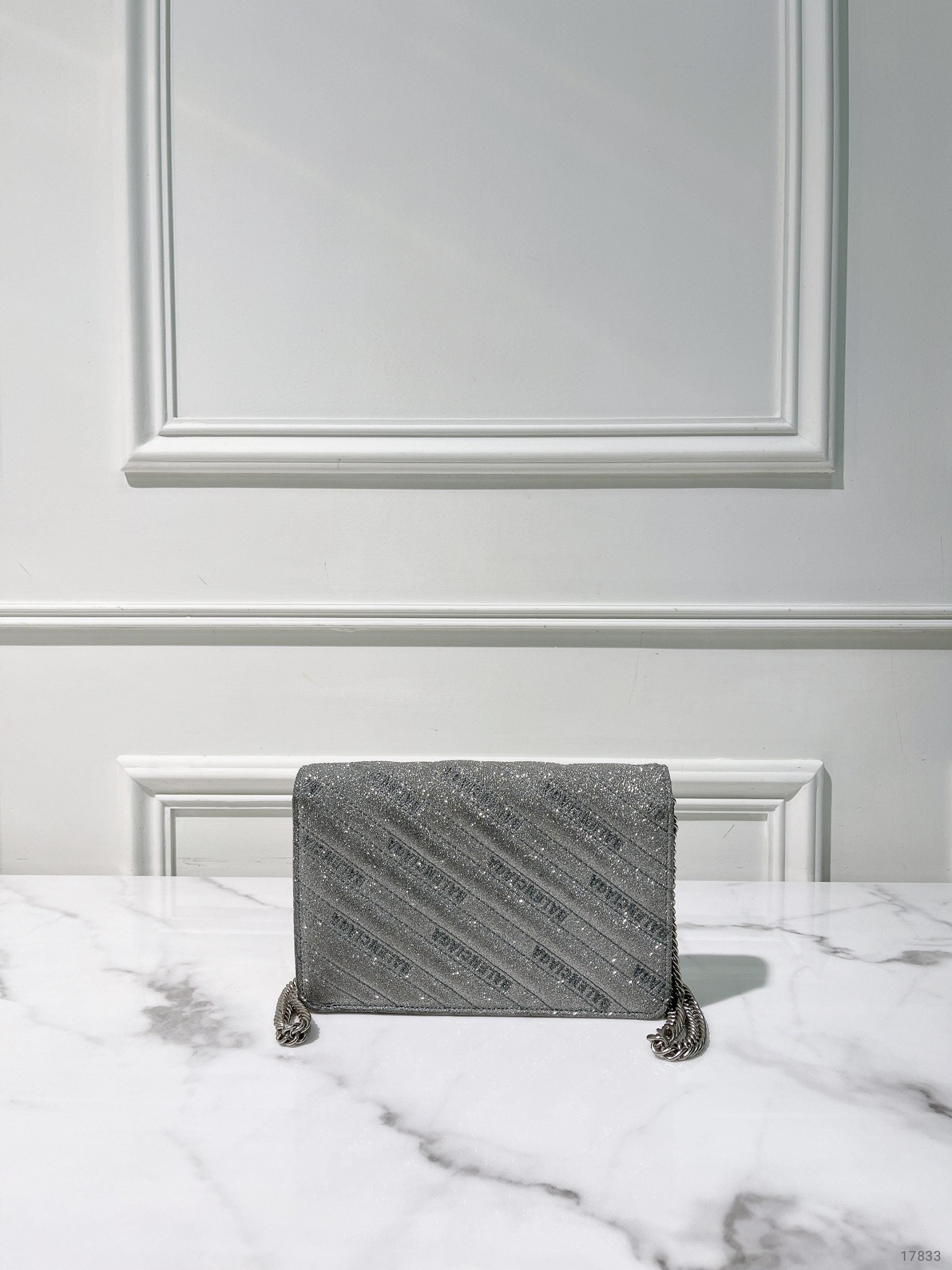 BALENCIAGA BB WOC, Sliver