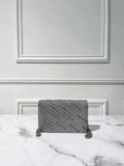 BALENCIAGA BB WOC, Sliver