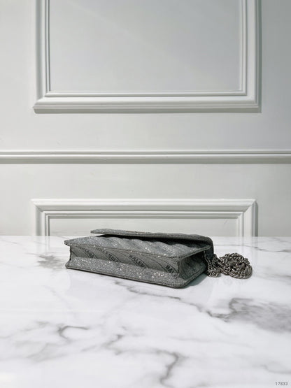 BALENCIAGA BB WOC, Sliver