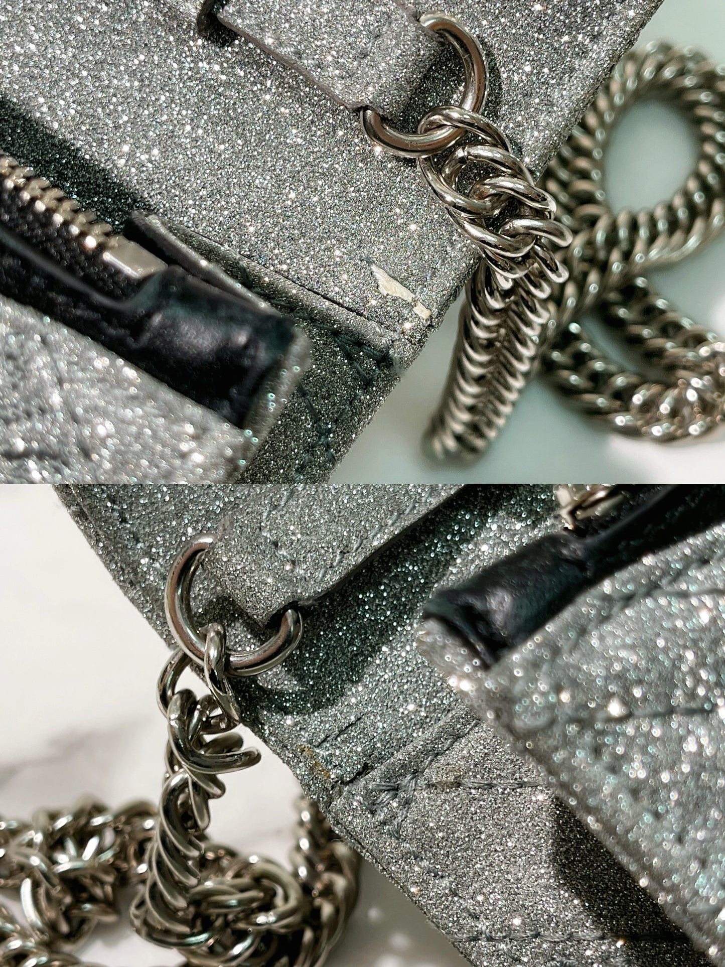 BALENCIAGA BB WOC, Sliver