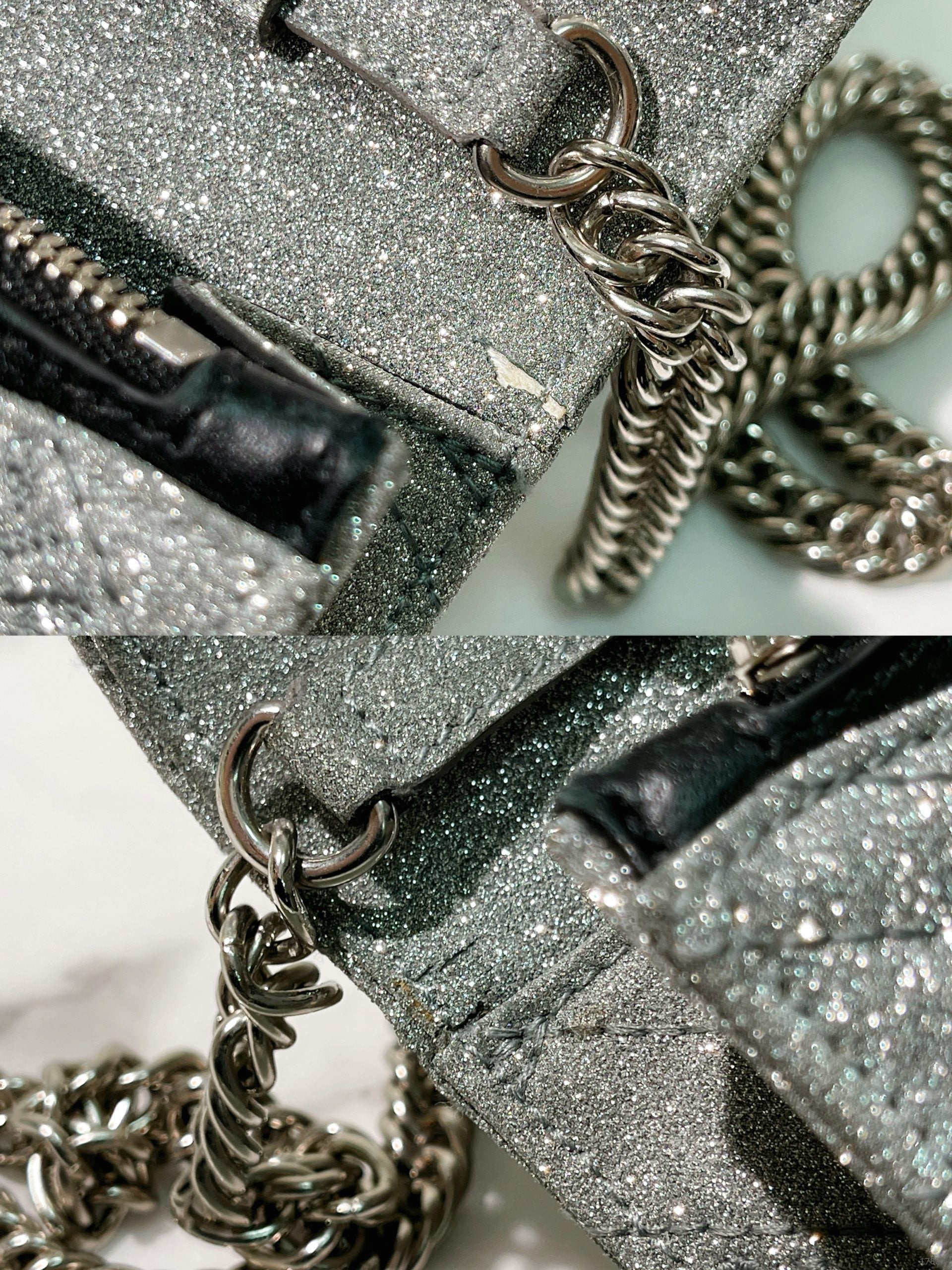 BALENCIAGA BB WOC, Sliver