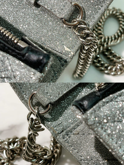 BALENCIAGA BB WOC, Sliver