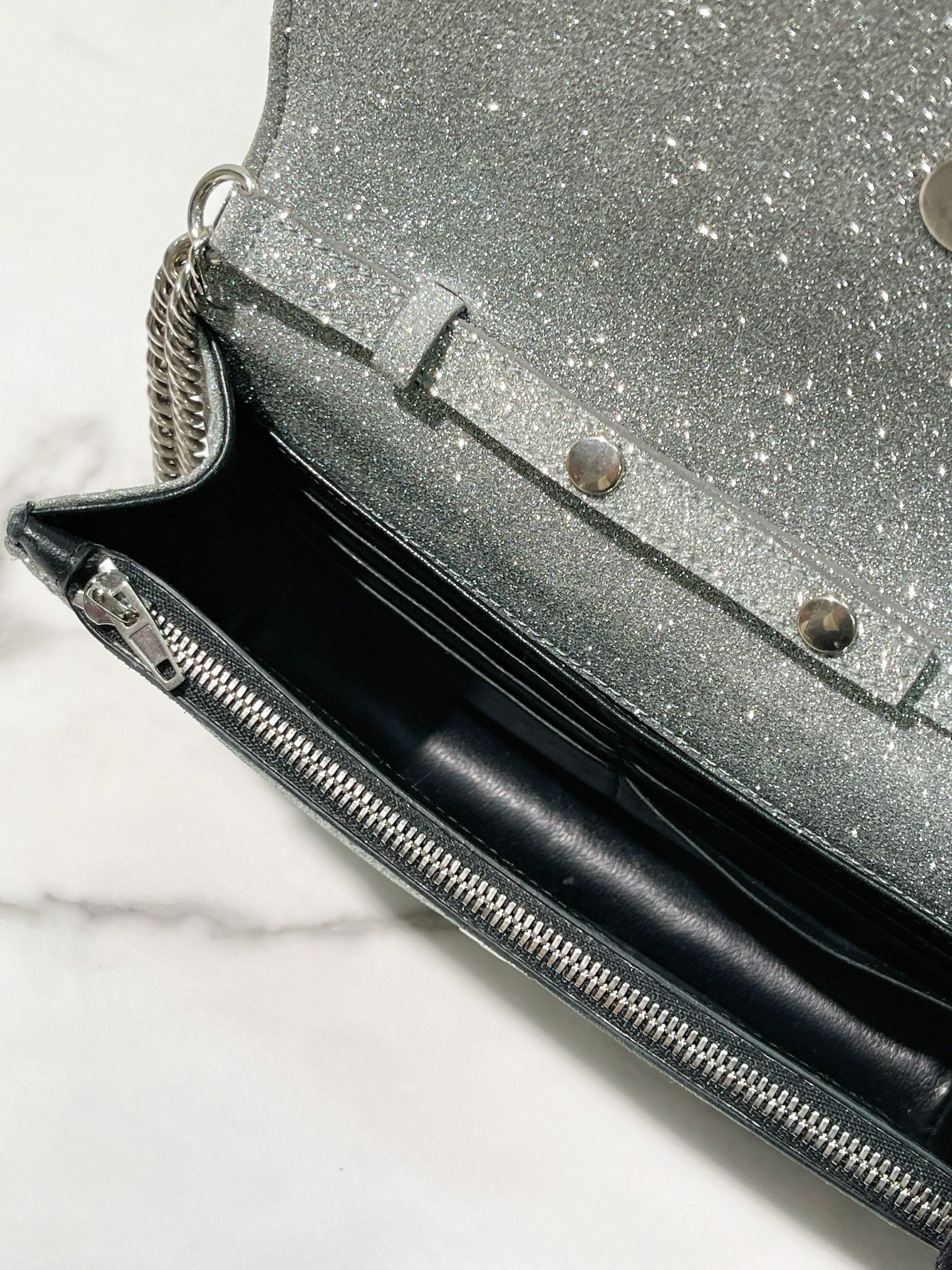 BALENCIAGA BB WOC, Sliver