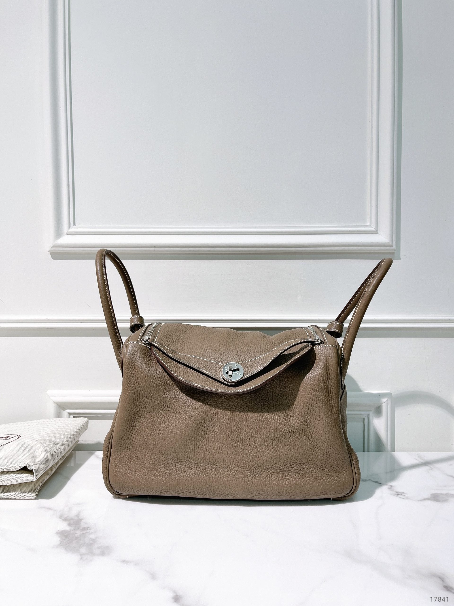 HERMES LINDY 30, Etoupe/Silver