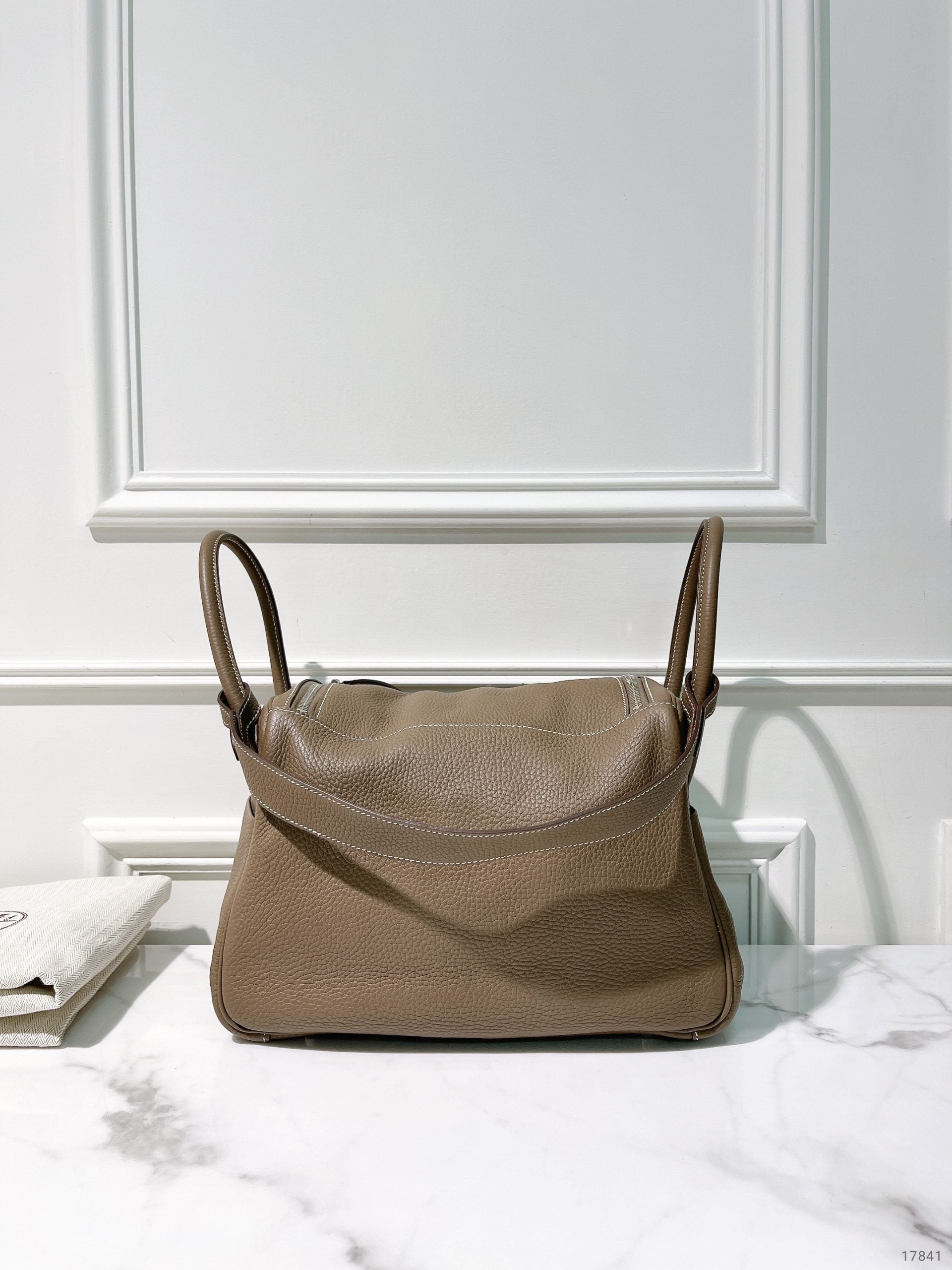 HERMES LINDY 30, Etoupe/Silver