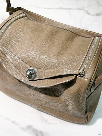 HERMES LINDY 30, Etoupe/Silver