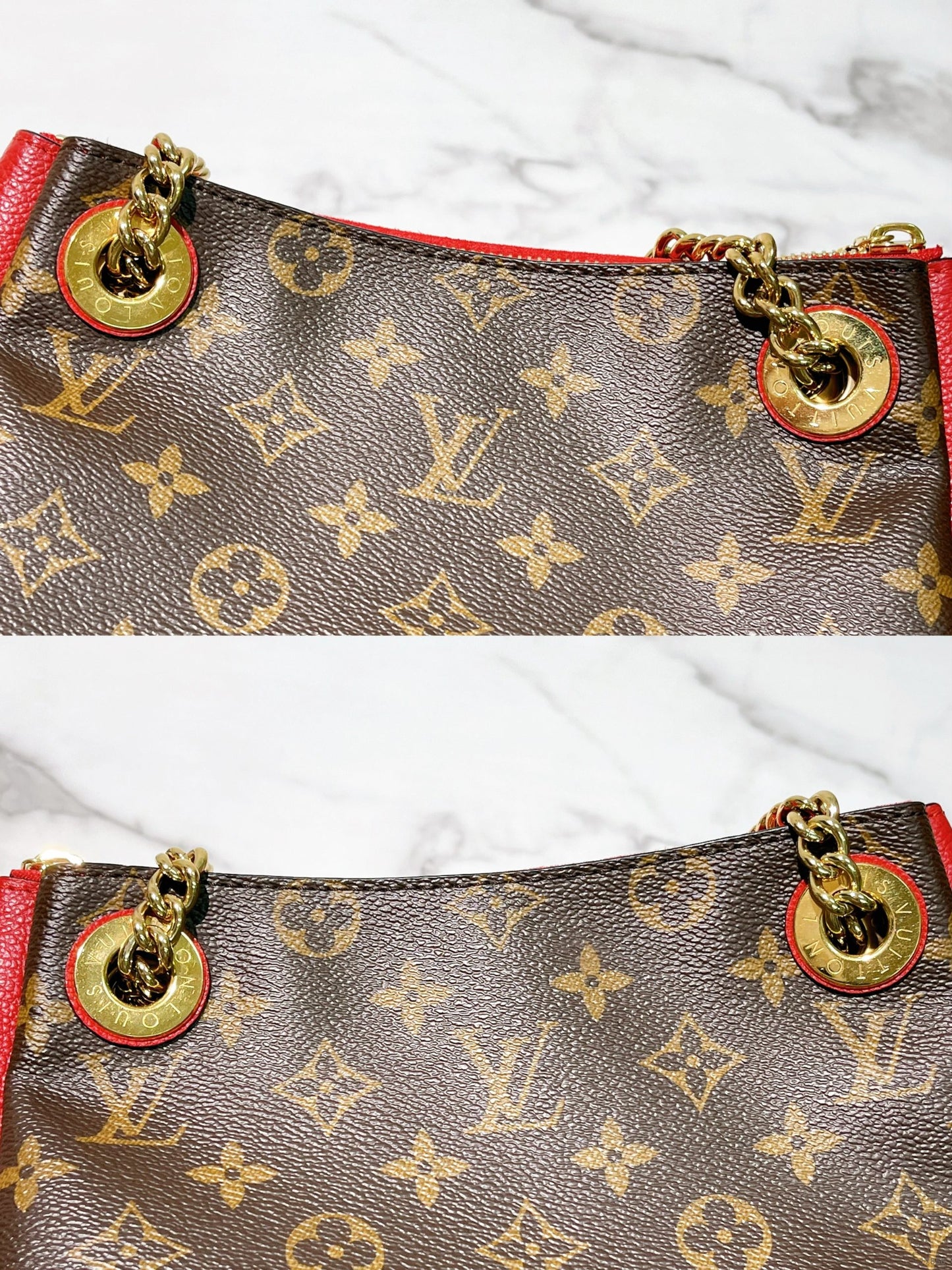 LV SURENE BB, Monogram/Red