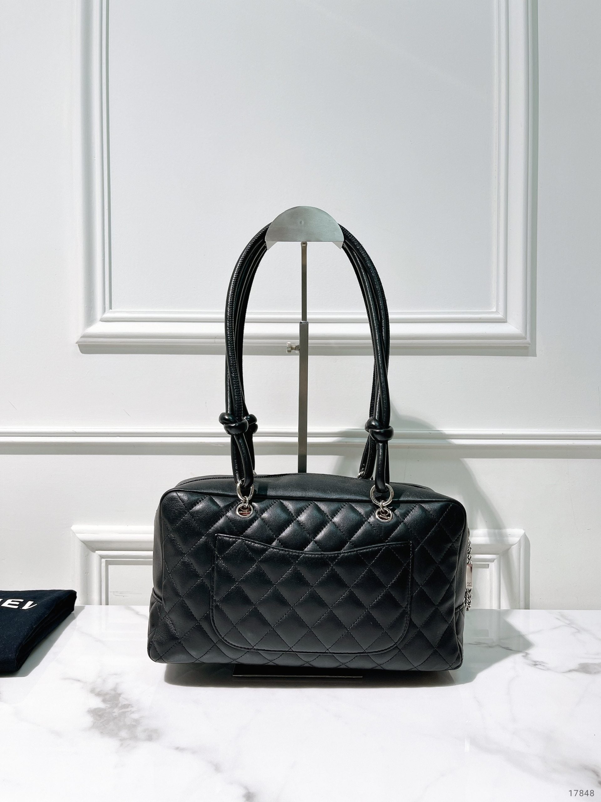 CHANEL CAMBON SHOULDER BAG, Black/White