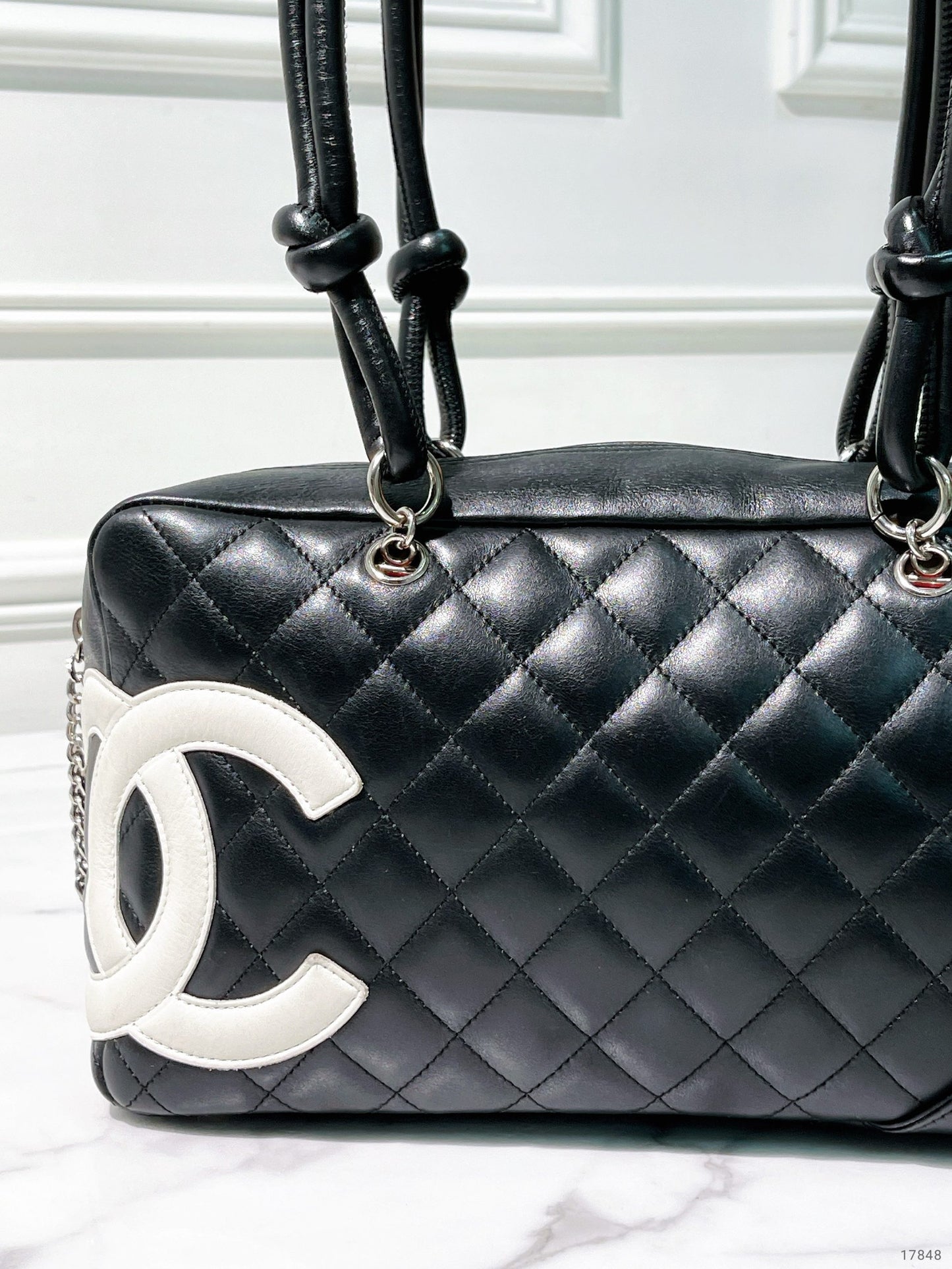 CHANEL CAMBON SHOULDER BAG, Black/White
