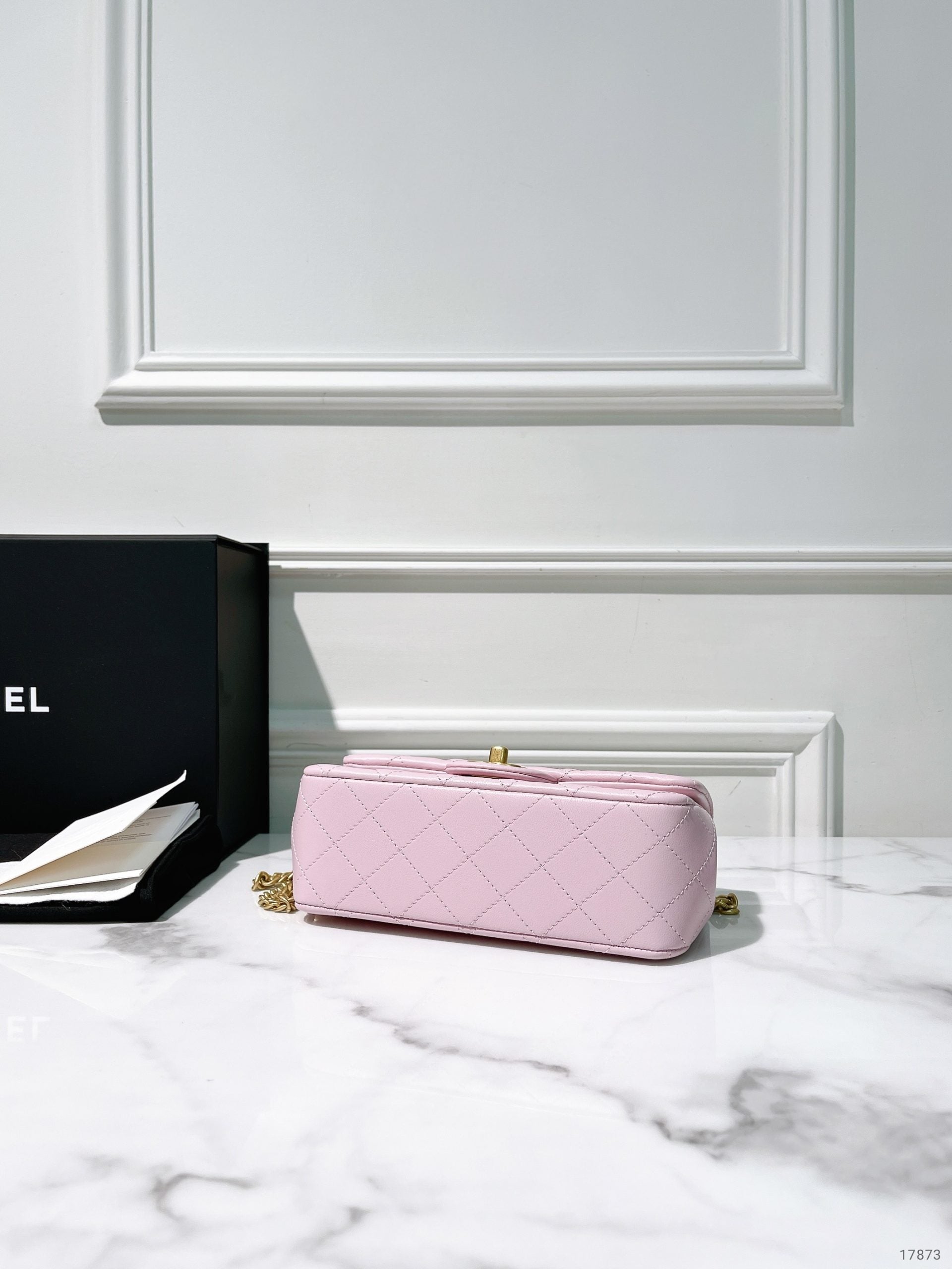 CHANEL 25P MINI FLAP, Pink/Gold