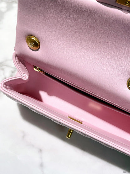 CHANEL 25P MINI FLAP, Pink/Gold