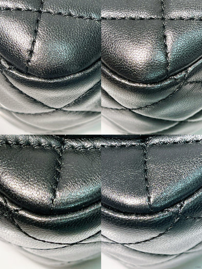 CHANEL PEARL CRUSH MINI SQUARE, Black/Gold