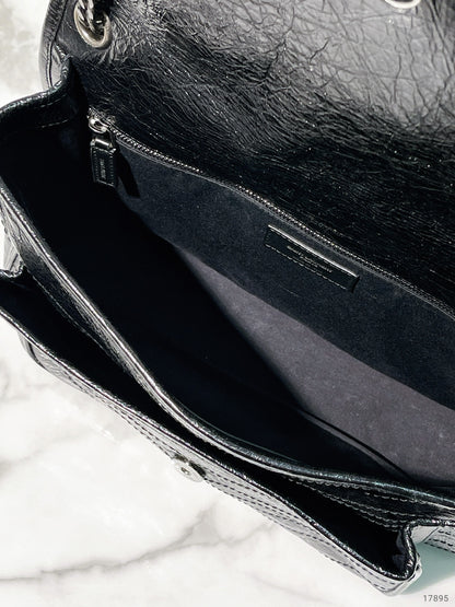 YSL LARGE NIKI, Black/Silver