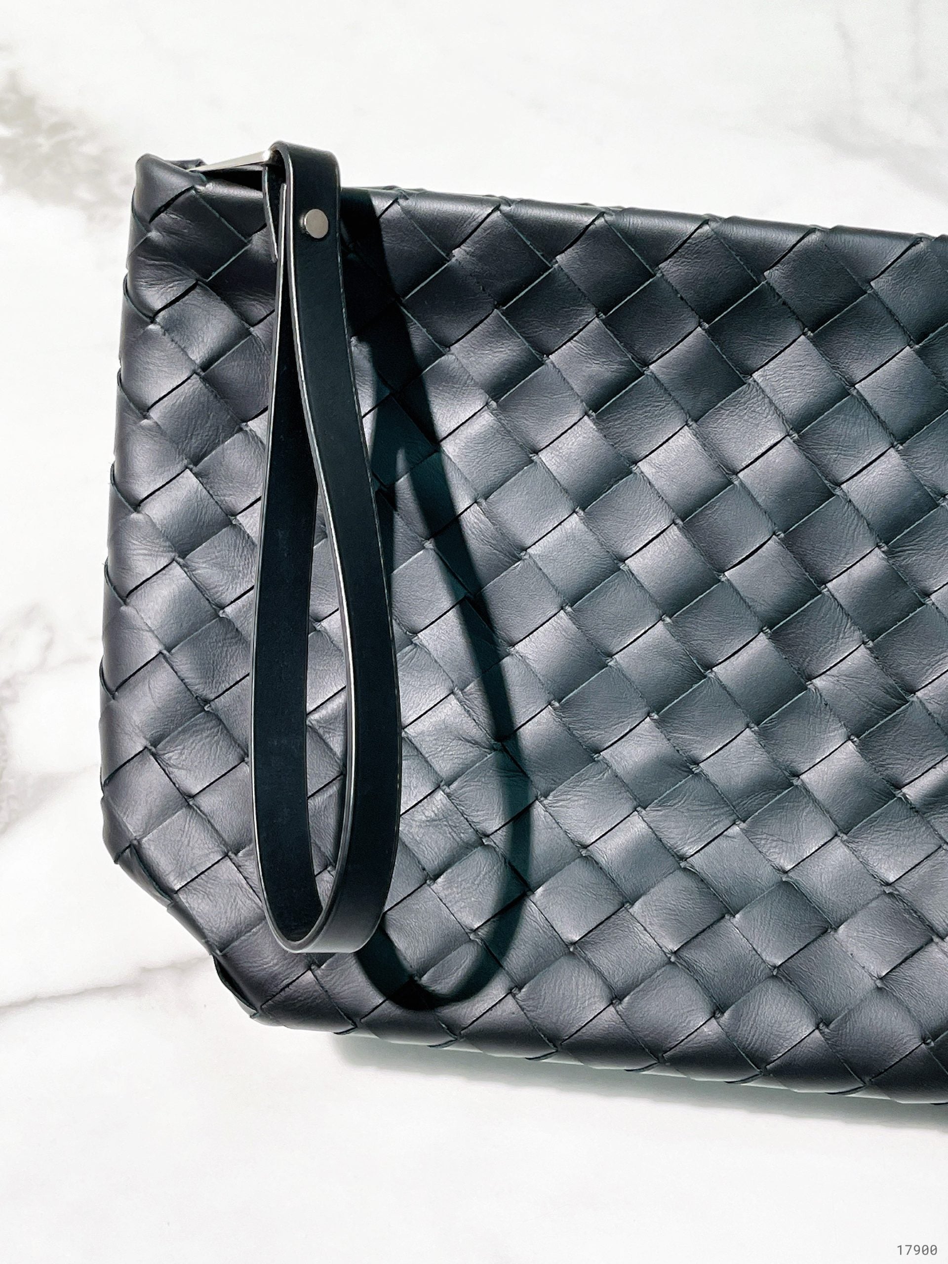 BOTTEGA VENETA POUCH, Black/Silver